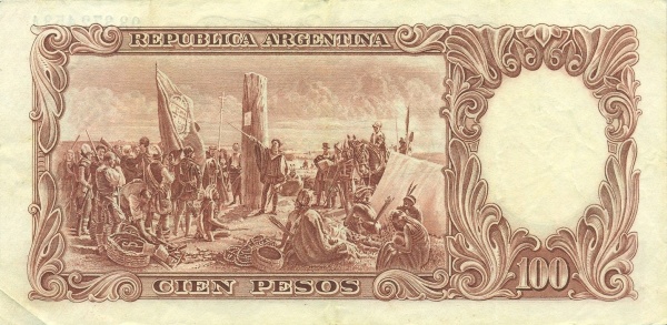  "Founding of Buenos Aires" (painting    by D. Juan de Garay)   for the same painting see SPAIN P-80