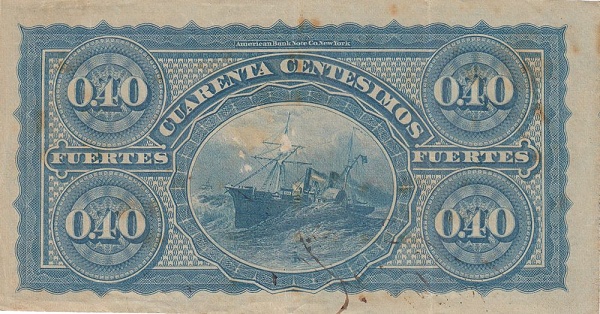 Combined sail and steam ship in heavy    seas