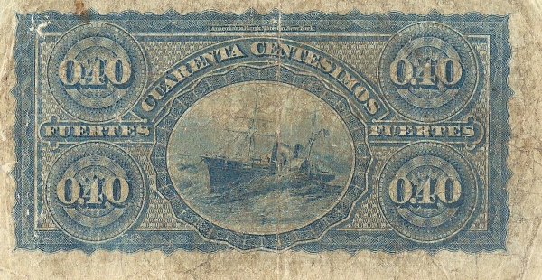 Combined sail and steam ship in heavy    seas
