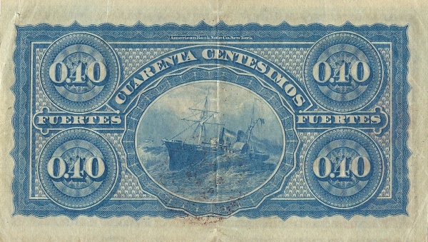 Combined sail and steam ship in heavy    seas