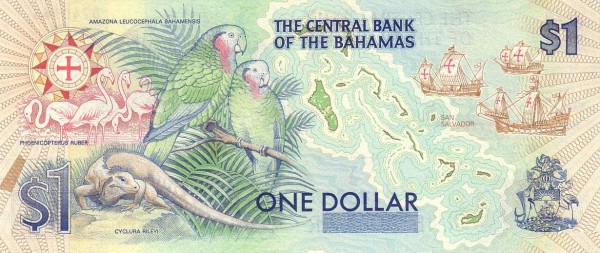  Flamingos (phoenicopterus ruber),    leguan (cyclura rileyi), parrots (amazona leucocephalo bahamensis), fleet of    Columbus, map of the Bahamas