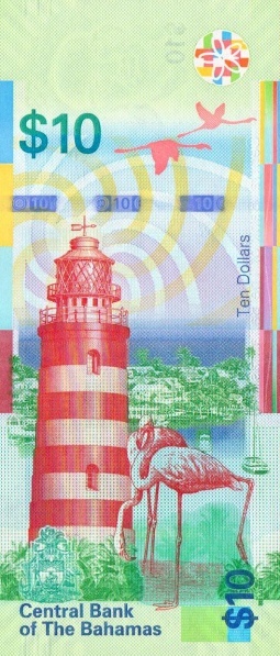  Hope Town lighthouse (British    Admiralty number J4572), flamingoes