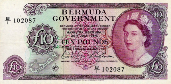 Map of Bermuda,  Elizabeth II