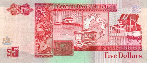 Views and map of St. George's Caye,    coffin of Thomas Potts