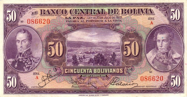  Simón Bolívar and  Antonio José de Sucre; La Paz