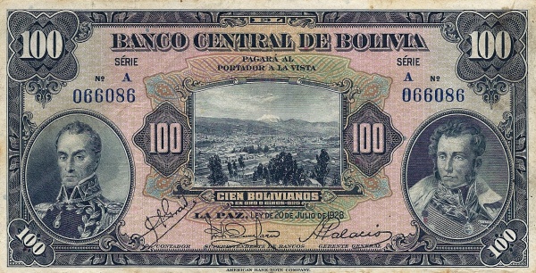  Simón Bolívar and  Antonio José de Sucre; La Paz