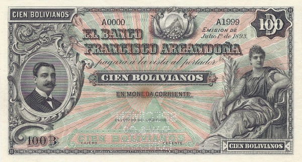 Francsico Argandoña, arms, Señora  Clotilde Urioste de Argandoña (Princesa de la Glorieta Boliviana)