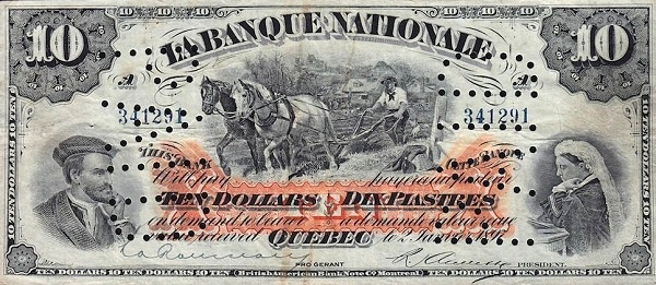 Jacques Cartier, farmer plowing with  horses, Queen Victoria ("Widow's Weeds")