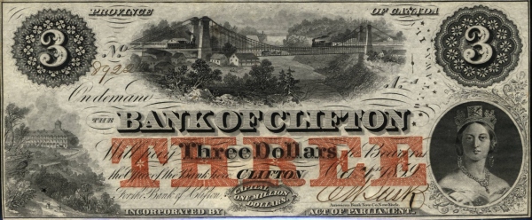 Clifton House hotel, Roebling bridge (Niagara Falls), Queen  Victoria