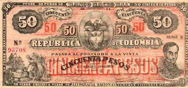 Woman and trough, arms, Simón  Bolívar