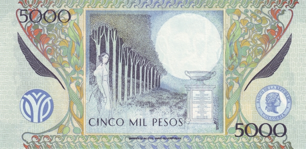  Trees, woman, monument