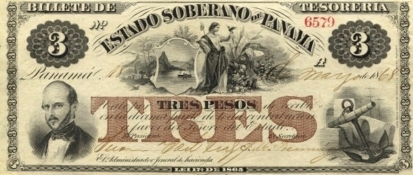  General Tomás de Herrera, allegorical  woman, anchor