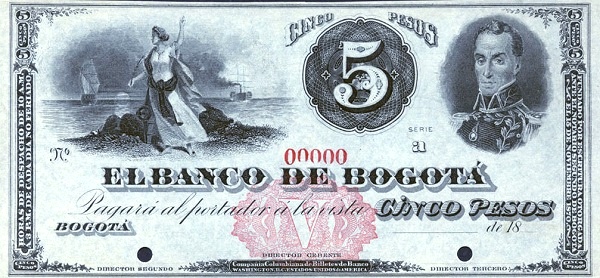 Allegorical woman, Simón Bolívar