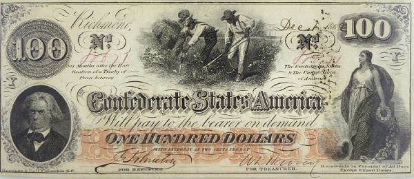 John Caldwell Calhoun, blacks hoeing  cotton, allegorical woman ("Columbia")