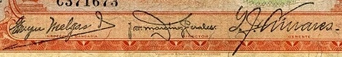 25.01.1936 &    04.02.1942   signature title at right: "Gerente"   signatures: