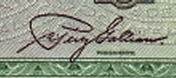 13.01.1960   signature of Presidente at left: