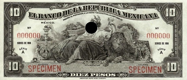 Allegorical woman, lion