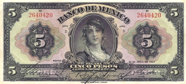 Commonly called "La Gitana" (the Gypsy)  in Mexico (in fact an "Ideal Head of an Algerian Girl"; from a stock vignette of ABNC)
