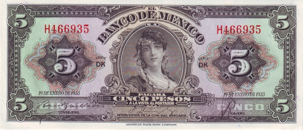 Commonly called "La Gitana" (the Gypsy)  in Mexico (in fact an "Ideal Head of an Algerian Girl"; from a stock vignette of ABNC)