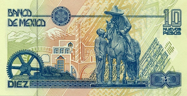  Zapata on horseback talking to a  peasant