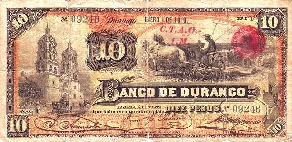 Cathedral of Durango, farmer with horses