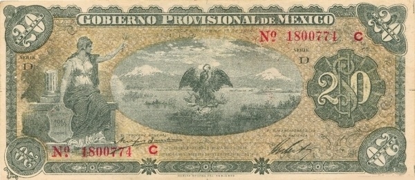 Liberty, arms, Popocatepetl and  Ixtaccihuatl volcanoes
