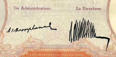 signature titles:    "Administrateur & Directeur"   signatures: de Montplanet & Thion de la Chaume