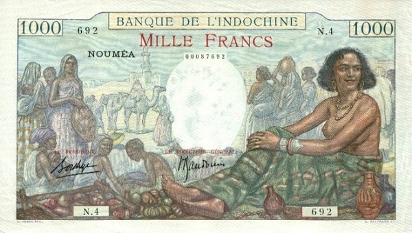 Woman, market scene