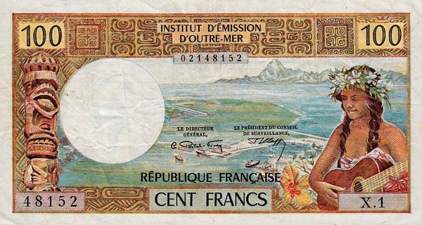  Girl, view of  Airport and Port of Papeete (Tahiti) and Moorea Island with Sommet Tohiea