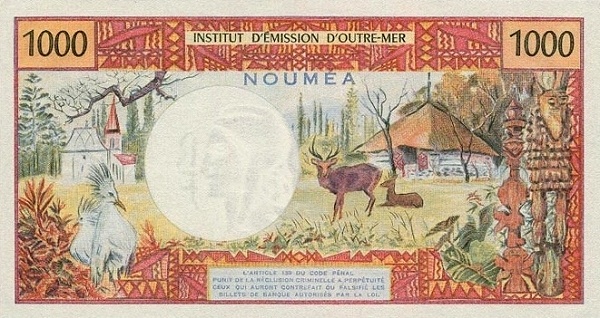 Church of Vao (New  Caledonia), hut, Kagu bird, deer