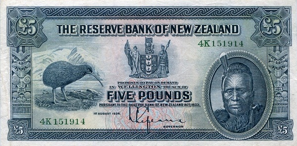  Kiwi, arms, Maori  King Tawhiao