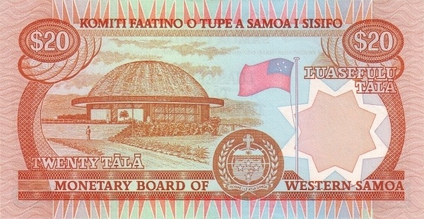  Fono house  (Parliament), Apia; flag