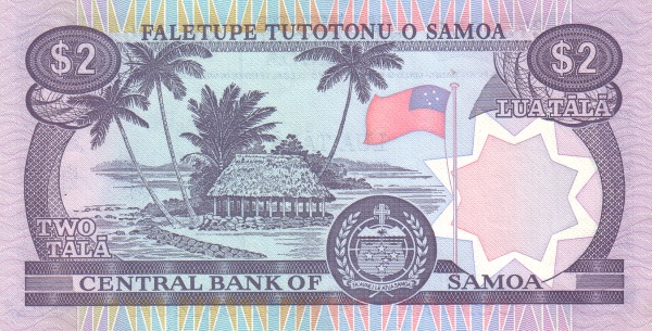  Thatched hut, flag