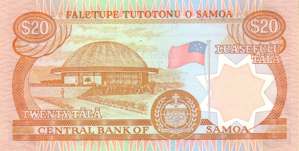  Fono house  (Parliament), Apia; flag