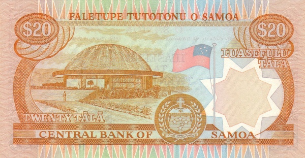  Fono house  (Parliament), Apia; flag