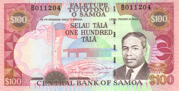   Flag, Head of State  Malietoa Susuga Tanumafili II, Fono house (Parliament)