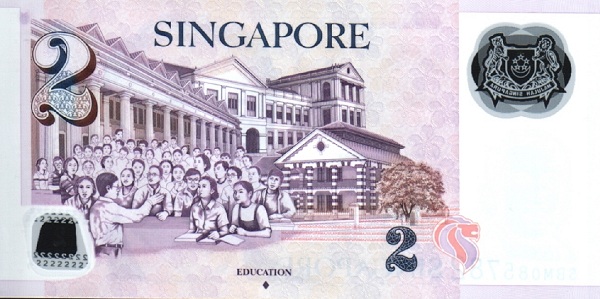 With two small triangles on back below word    "EDUCATION"