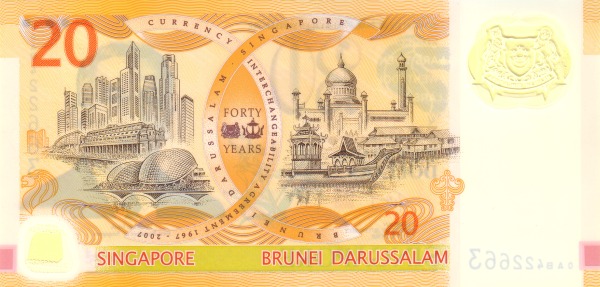  Singapore skyline /  Mosque of Bandar Seri Begawan, Brunei