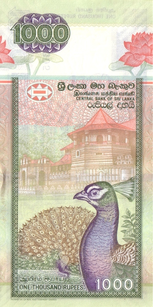  Temple of the  Tooth, Kandy; peacock