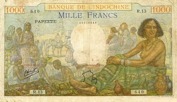 Woman, market scene