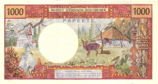  Church of Vao (New  Caledonia), hut, Kagu bird, deer