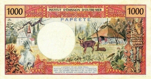 Church of Vao (New  Caledonia), hut, Kagu bird, deer