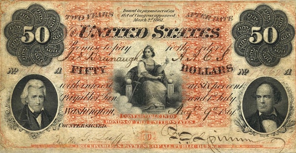 President Andrew Jackson, "Justicia", 
Daniel Webster