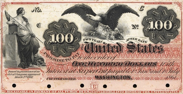 Allegorical woman, eagle