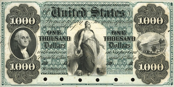 President George Washington, "Liberty", 
United States Treasury building (Washington DC)