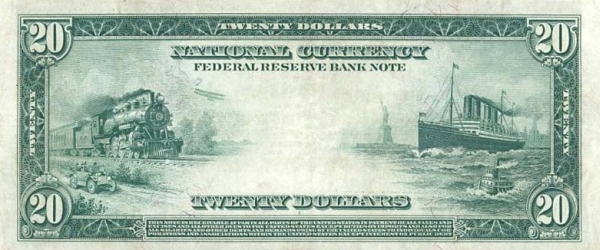 Steam train, passenger ship "Kaiser Wilhelm II", Statue of Liberty, New York