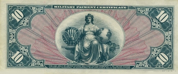  Allegorical woman with US arms and  globe