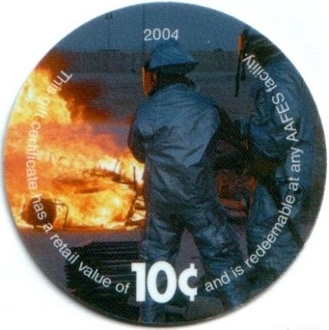 Soldiers near burning  item