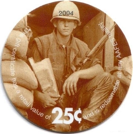Vietnam era soldier  with purchase from PX (Post Exchange Shop)