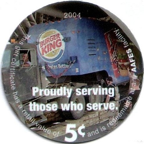 "Burger King" ad on  deplaning truck